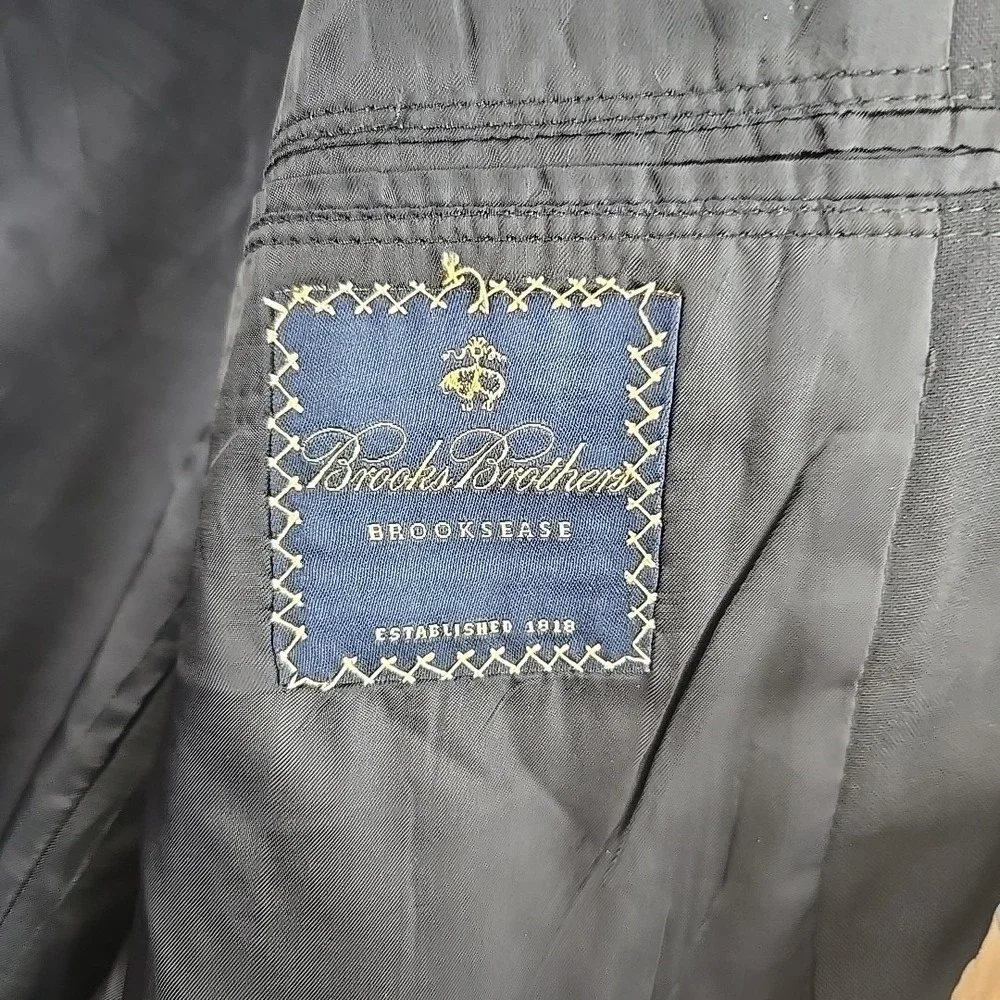 Brooks Brothers Brookease Blazer Mens 50 L Navy Sport Coat Jacket 100% wool‎